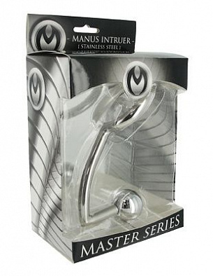 Металлическое эрекционное кольцо с анальным стимулятором The Manus Intrude XR Brands AA325 - цена 
