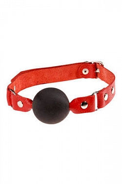 Чёрный кляп-шар с красным ремешком Sitabella 3091-2 с доставкой 