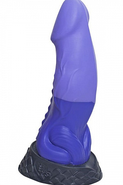 Фиолетовый фаллоимитатор  Ночная Фурия Large  - 26,5 см.  Erasexa zoo103 с доставкой 