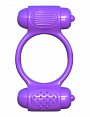 Фиолетовое эрекционное кольцо с 2 виброэлементами Magic Touch Couples Ring Pipedream PD5806-12 - цена 