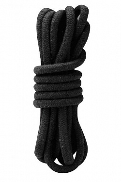 Черная хлопковая веревка для связывания - 3 м. Lux Fetish LF5100-BLK с доставкой 