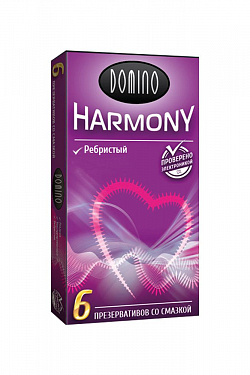 Презервативы с рёбрышками Domino Harmony - 6 шт. Domino DOMINO Harmony Ребристый №6 с доставкой 
