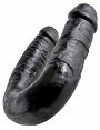 Чёрный U-образный фаллоимитатор U-Shaped Medium Double Trouble - 34,6 см. Pipedream PD5514-23 - цена 