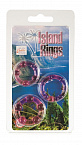 Набор из трех розовых колец разного размера Island Rings California Exotic Novelties SE-1429-04-2 - цена 