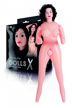 Надувная секс-кукла с реалистичным личиком и подвижными глазами  ToyFa 117016 с доставкой 