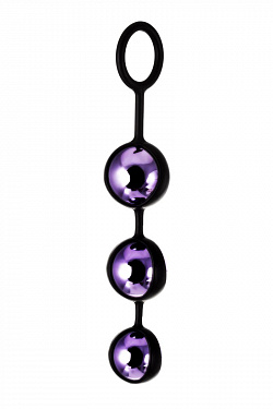 Фиолетово-черные тройные вагинальные шарики TOYFA A-toys  764009 с доставкой 
