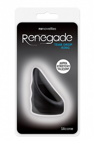 Эрекционное кольцо Renegade Tear Drop Cockring Black NS Novelties NSN-1116-53 - цена 