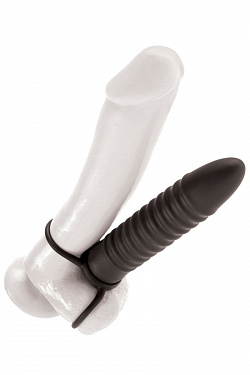 Рельефная насадка на пенис для двойной стимуляции Ribbed Double Trouble - 16,5 см. Pipedream PD4459-23 с доставкой 