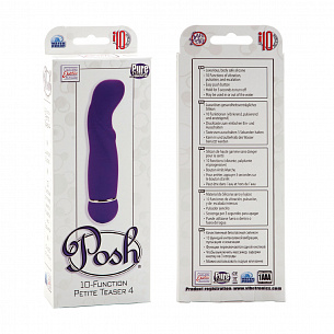 Фиолетовый вибромассажер Posh 10-Function Petite Teaser 4 Purple - 14,7 см. California Exotic Novelties SE-0725-20-3 - цена 