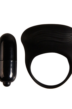 Черное вибрирующее эрекционное кольцо Baile BI-210136 с доставкой 