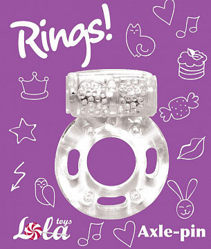 Прозрачное эрекционное кольцо с вибрацией Rings Axle-pin Lola toys 0114-80Lola - цена 