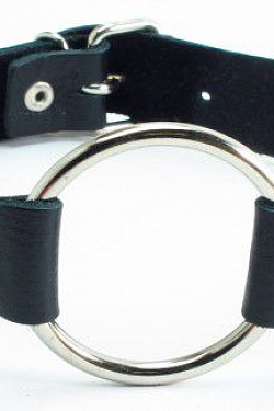 Черный кожаный кляп с кольцом БДСМ арсенал 60001ars с доставкой 