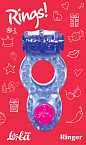 Фиолетовое эрекционное кольцо Rings Ringer Lola toys 0114-71Lola - цена 