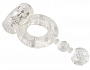 Прозрачное эрекционное кольцо с вибратором и хвостом ToyFa 818039-1 - цена 