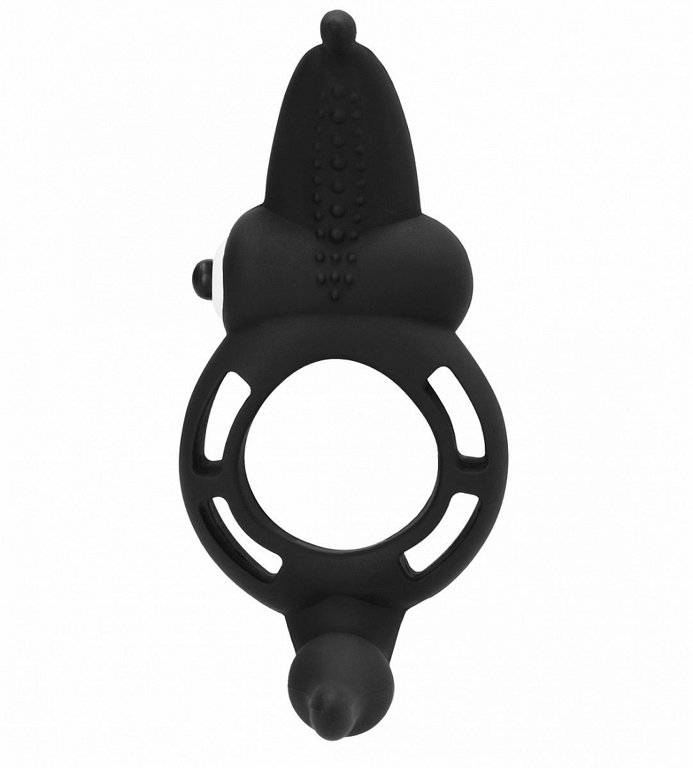Чёрное эрекционное кольцо Superior Cock Ring Shots Media BV SHT403BLK - цена 