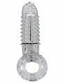 Прозрачное эрекционное кольцо с вибрацией и пальчиком OYEAH CLEAR Screaming O OYH-101CL - цена 