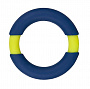 Синее эрекционное кольцо NEON STIMU RING 42MM BLUE/YELLOW Dream Toys 21045 - цена 