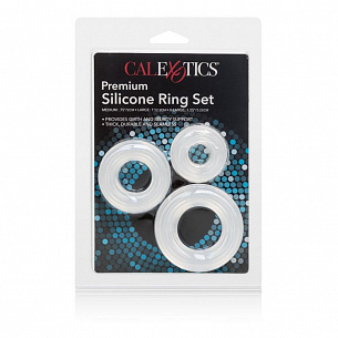 Набор из 3 колец на пенис Premium Silicone Ring Set California Exotic Novelties SE-1434-50-2 - цена 
