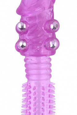 Стимулирующая фиолетовая насадка с шипами и шишечками - 13,5 см. ToyFa 888010-4 с доставкой 