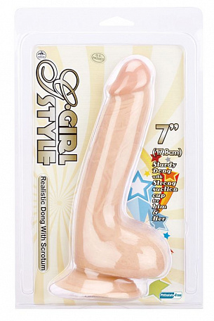  G-GIRL STYLE 7INCH DONG WITH SUCTION CAP - 17,8 . NMC 111628 -  2 300 .