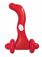 Красный водонепроницаемый вибромассажёр с колёсиками - 12,7 см. Dream Toys 20147 с доставкой 