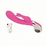 Розовый вибратор Embrace Bunny Wand - 21 см. California Exotic Novelties SE-4610-40-3 - цена 