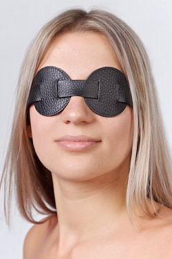 Чёрная кожаная маска на глаза для эротических игр Sitabella 3086-1 с доставкой 