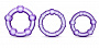 Набор из 3 фиолетовых эрекционных колец Stay Hard Beaded Cockrings Blush Novelties BL-00011 - цена 