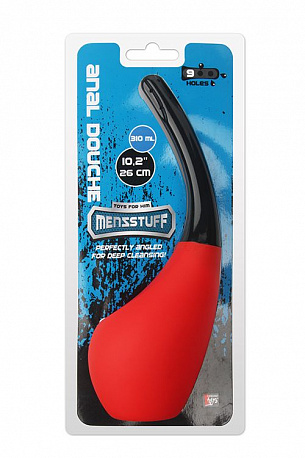 Анальный душ MENZSTUFF 310ML ANAL DOUCHE RED/BLACK Dream Toys 21176 - цена 