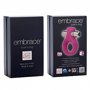 Розовое виброкольцо Embrace Lovers ring California Exotic Novelties SE-4615-20-3 - цена 