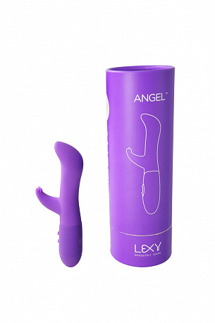 Фиолетовый вибратор Angel - 17,5 см. Lexy A2 - цена 
