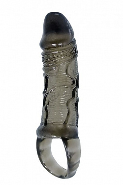 Фаллическая насадка на пенис с подхватом мошонки - 15 см. Baile BI-026211-0801 с доставкой 