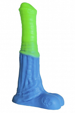 Зелёно-голубой фаллоимитатор  Пегас Medium  - 24 см. Erasexa zoo67 с доставкой 