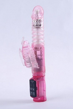 Розовый виброкомпьютер с ротацией и функцией Up Down - 23,5 см. 4sexdreaM 47092-1 с доставкой 