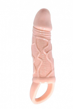 Телесная насадка на пенис с подхватом MEN EXTENTSION - 17 см. Baile BI-026210 с доставкой 