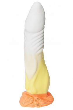 Бело-жёлтый фаллоимитатор  Феникс  - 28 см. Erasexa zoo32 с доставкой 