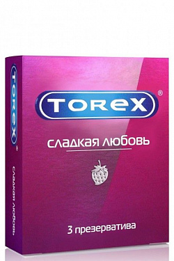 Презервативы Torex  Сладкая любовь  с ароматом клубники - 3 шт.  2293 с доставкой 