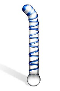 Изогнутый стеклянный фаллос G-Spot Glass Dildo - 17 см. Glas GLAS-144 с доставкой 