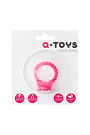 Розовое виброкольцо на пенис A-toys из силикона  769006 - цена 