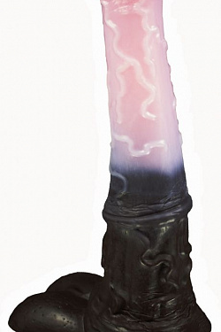 Черно-розовый фаллоимитатор  Мустанг large  - 43,5 см. Erasexa zoo114 с доставкой 