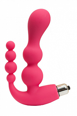 Розовый анально-вагинальный вибромассажер - 17 см. 4sexdreaM 47456-1 с доставкой 