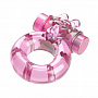 Розовое эрекционное кольцо с вибрацией Ring Baile BI-010082A - цена 