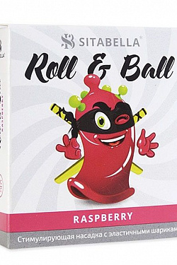 Стимулирующий презерватив-насадка Roll   Ball Raspberry Sitabella 1427 с доставкой 
