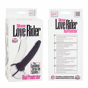 Насадка на пенис Silicone Love Rider Dual Penetrator для двойного проникновения - 14 см. California Exotic Novelties SE-1515-20-3 - цена 