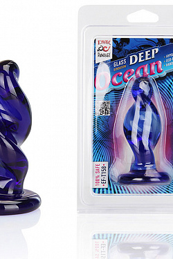 Стеклянная анальная пробка спиральной формы Deep Ocean - 10 см. Erotic Fantasy EF-T158 с доставкой 