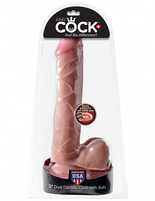    Dual Density 12  Cock with Balls - 30,5 . Pipedream PD5711-21 -  