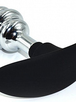 Серебристая пробка-елочка для ношения с силиконовым ограничителем - 10,3 см. Kanikule AP-AL043S с доставкой 
