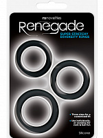  3    Renegade Diversity Rings Black NS Novelties NSN-1116-43   