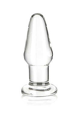 Гладкая стеклянная анальная пробка - 8 см. Glas GLAS-141 с доставкой 
