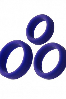 Набор из 3 фиолетовых эрекционных колец A-Toys  768015 с доставкой 